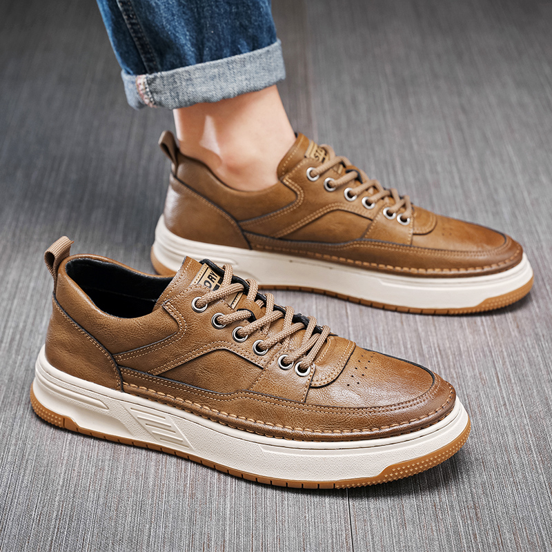 Men'S Shoes Smart - Vintage herenbrogueschoenen gebonden leer Distressed Finish