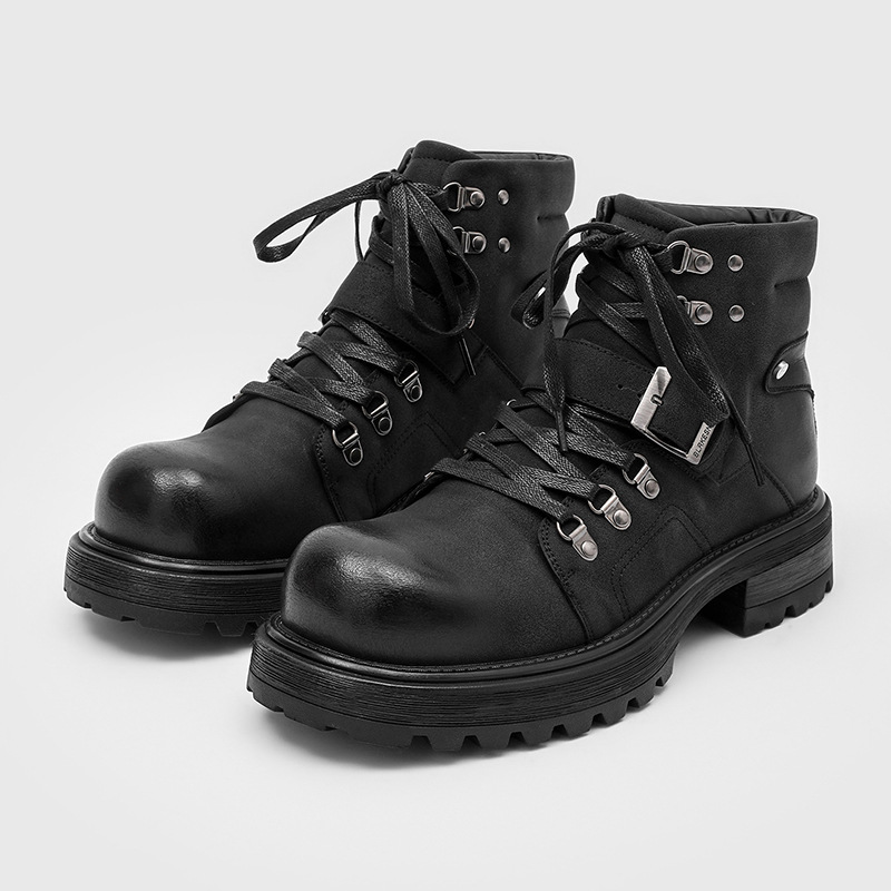 Men Shoes Brands - Merk Mannen Leren Laarzen Motorfiets Sneeuw