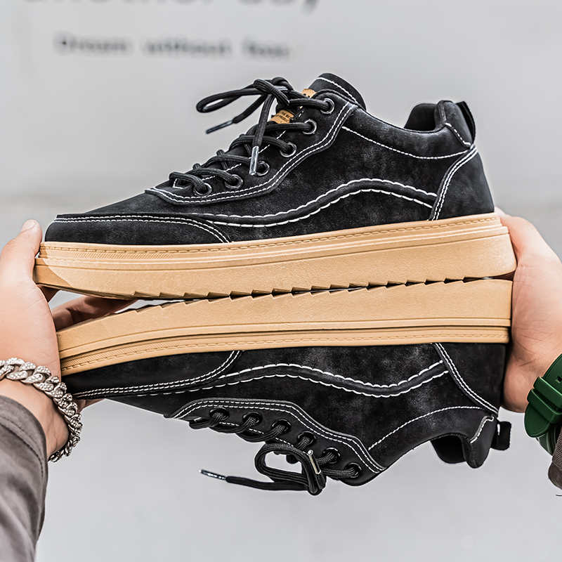Men'S Shoes Quality Brands - Geperforeerde Platform Heren Kwaliteit Schoenen Verpleging