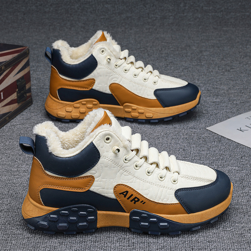 Men Shoes Running - Mannen Platform Warme Katoenen Schoenen Mannelijke