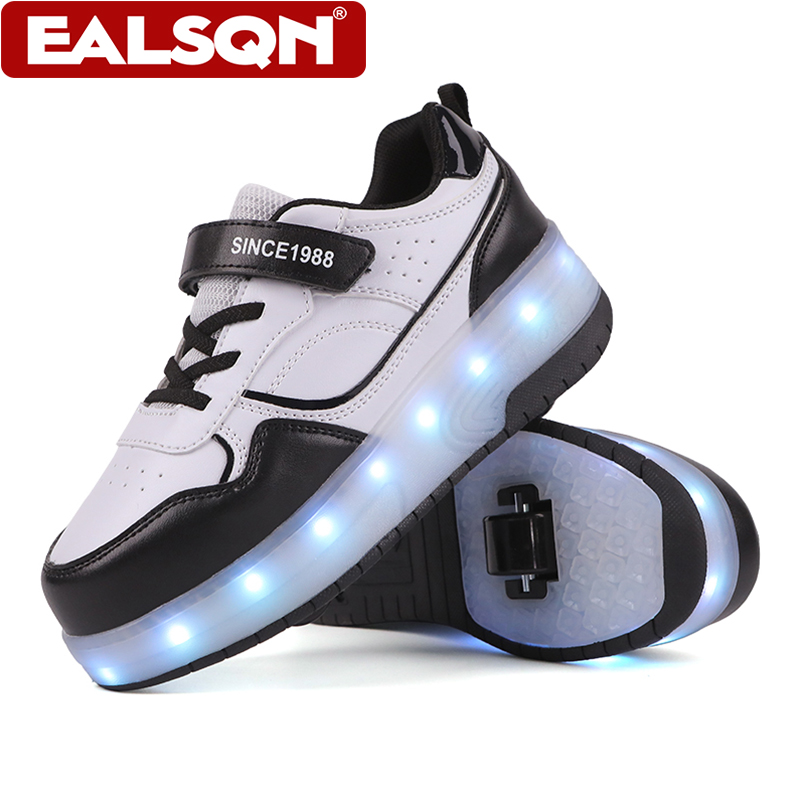 Men Shoes Running - Nieuwe kinder LED lichtgevende rolschaatsen met