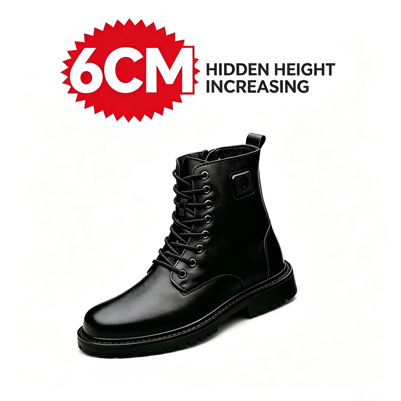 Men'S Shoes With Height Increase - Herenschoenen van leer met 6 cm