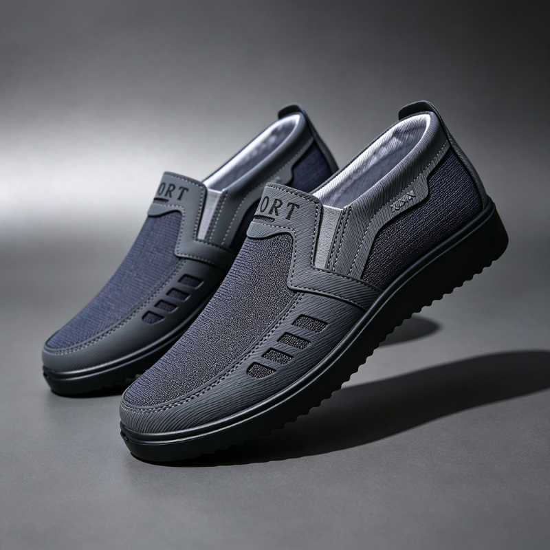 Men Shoes Loafers - Heren Slip-On Canvas Loafers Ademend Comfort