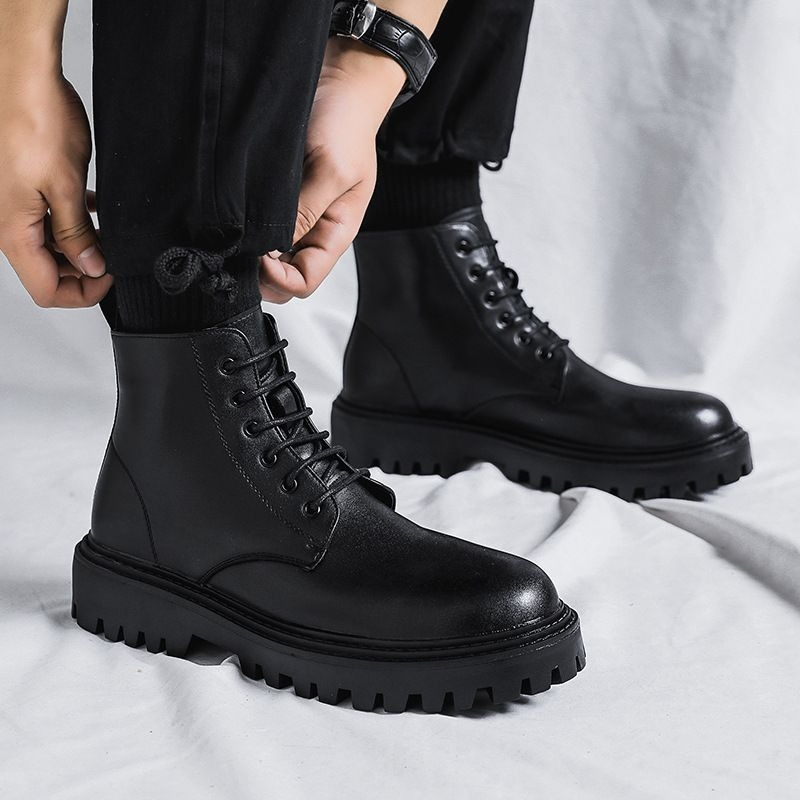 Heren hoge leren laarzen, modi - Men'S Shoes With Height Increase recensie en prijs