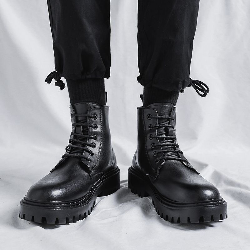 Heren hoge leren laarzen, modi - Men'S Shoes With Height Increase recensie en prijs