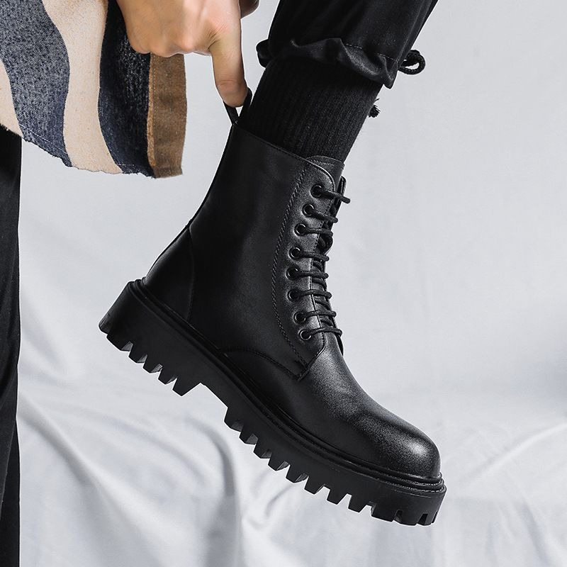 Heren hoge leren laarzen, modi - Men'S Shoes With Height Increase recensie en prijs