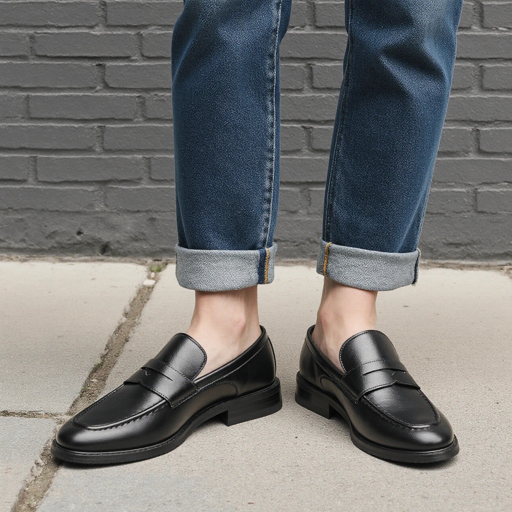 Heren zwarte penny loafers, kl - Men'S Shoes Temu recensie en prijs