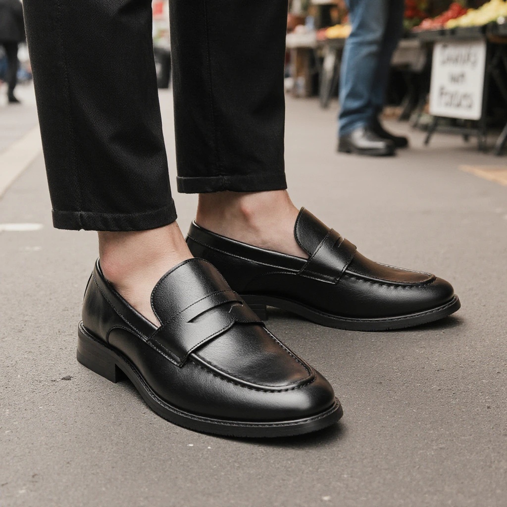 Heren zwarte penny loafers, kl - Men'S Shoes Temu recensie en prijs