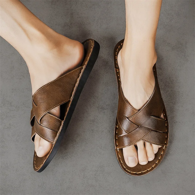 Echt leer Heren Casual Sandale - Men'S Shoes Temu recensie en prijs