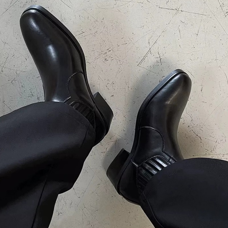 Herfst Winter Zwarte Leren Sch - Men'S Shoes With Height Increase recensie en prijs