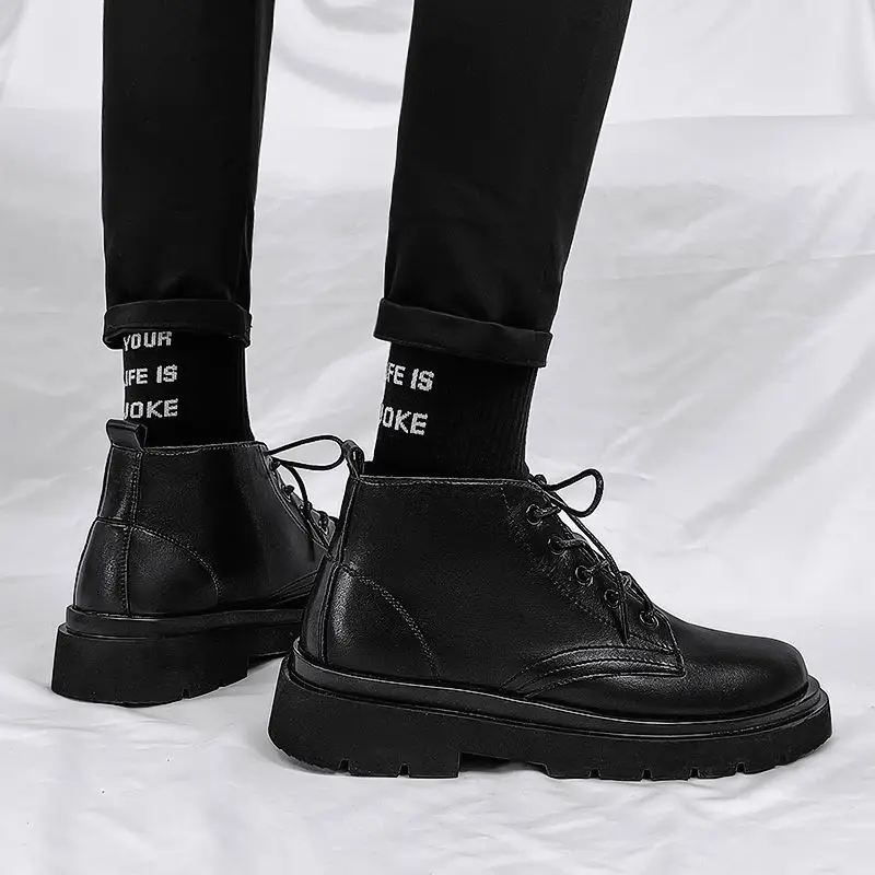 Lederen zwarte heren hoge vete - Men'S Shoes With Height Increase recensie en prijs