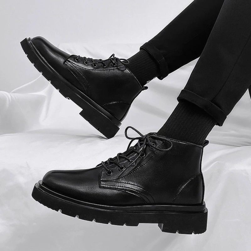 Lederen zwarte heren hoge vete - Men'S Shoes With Height Increase recensie en prijs