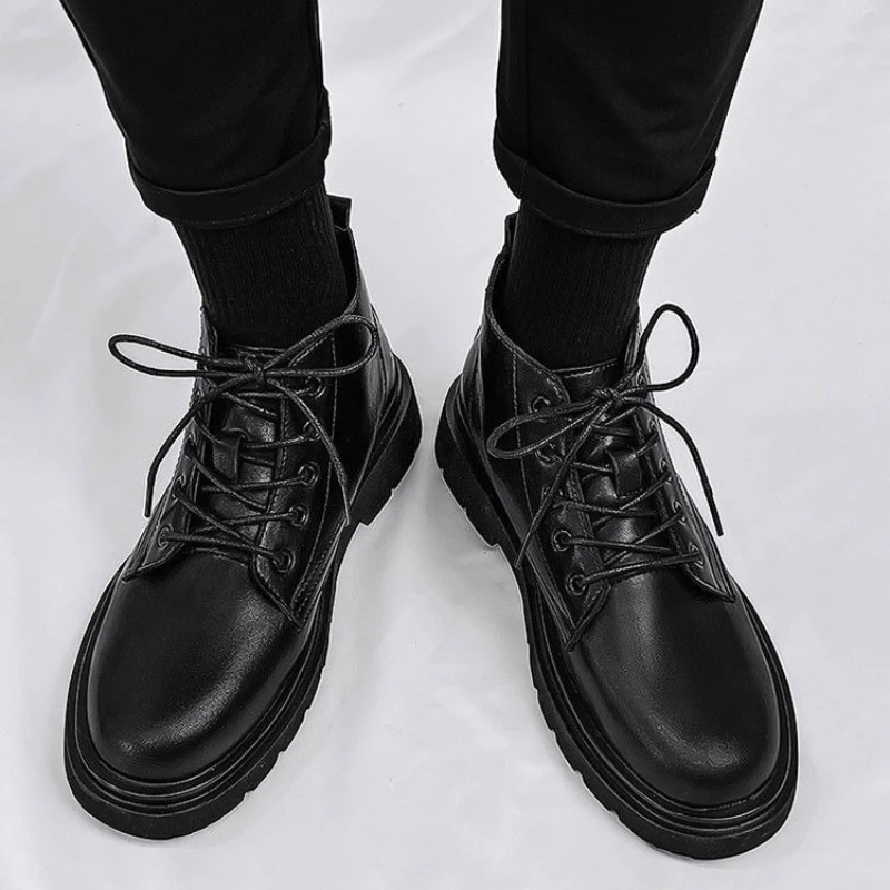 Lederen zwarte heren hoge vete - Men'S Shoes With Height Increase recensie en prijs
