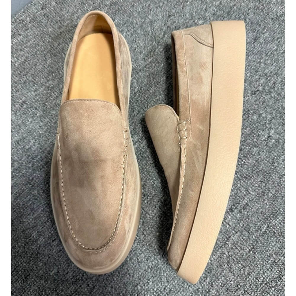 Luxe beige suède platformloafe - Men'S Shoes Smart recensie en prijs