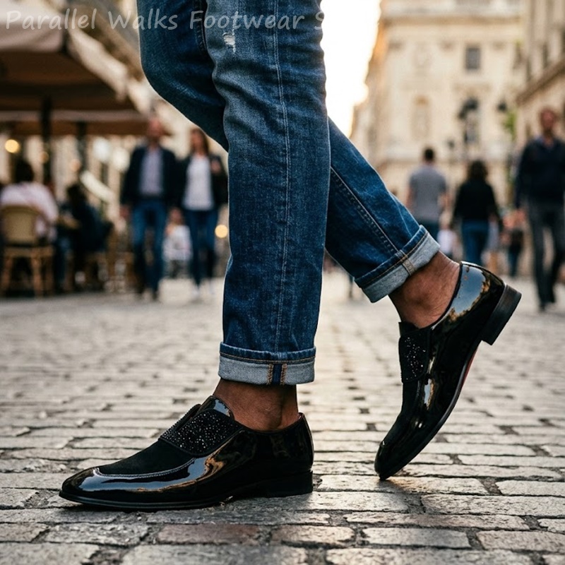 Heren zwarte lakleer imitatie  - Men'S Shoes Smart recensie en prijs