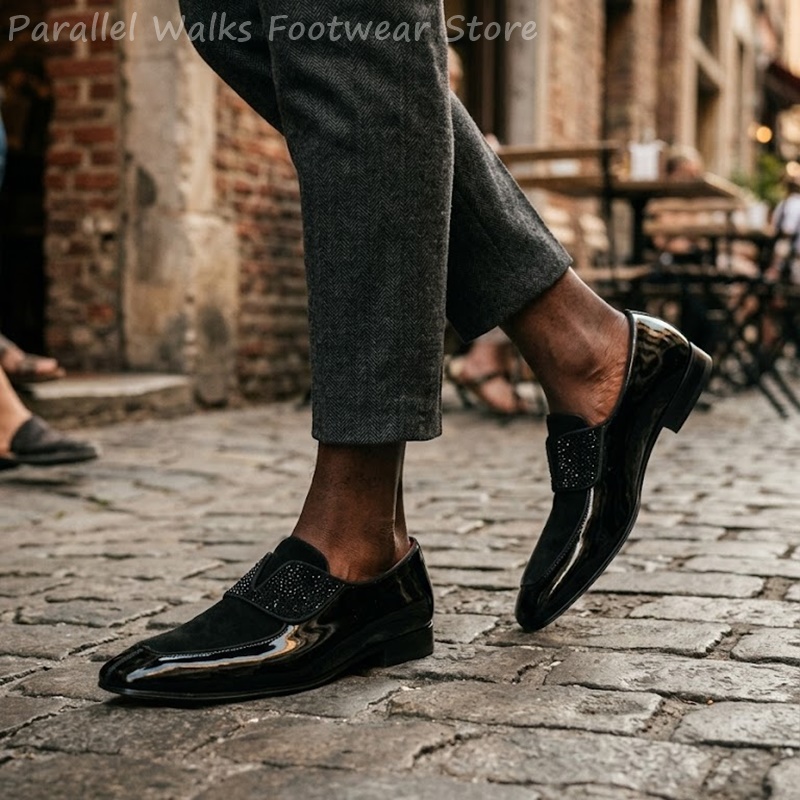Heren zwarte lakleer imitatie  - Men'S Shoes Smart recensie en prijs