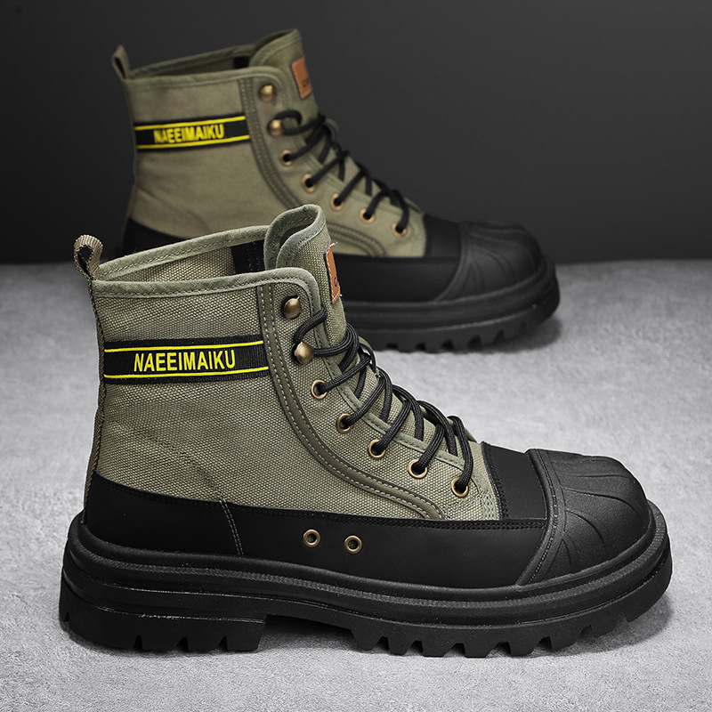 Heren Canvas Laarzen Mode Hoge - Men'S Shoes Dress Casual recensie en prijs