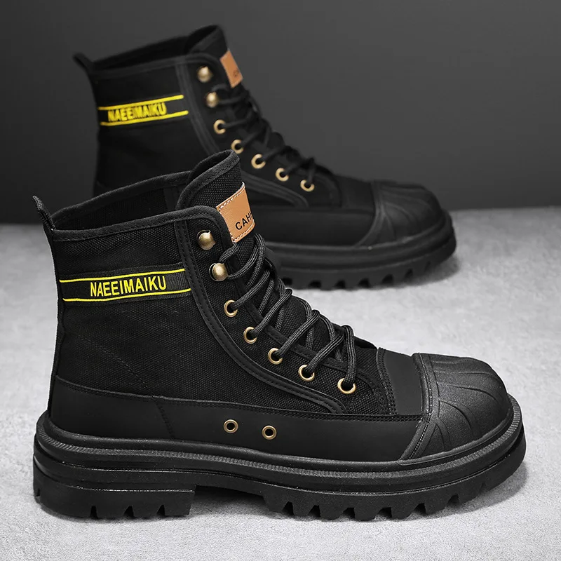 Heren Canvas Laarzen Mode Hoge - Men'S Shoes Dress Casual recensie en prijs