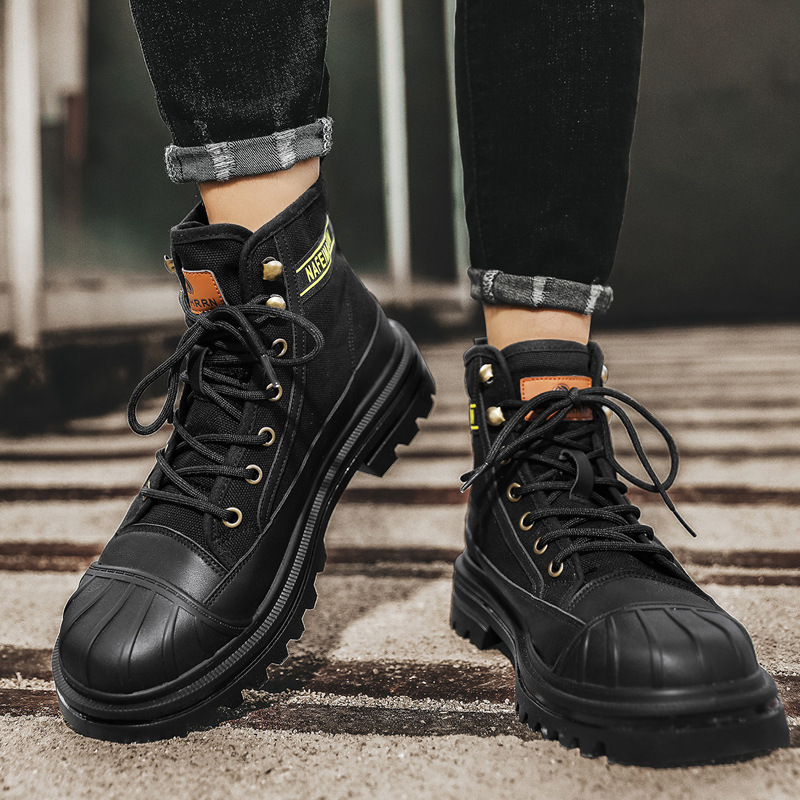 Heren Canvas Laarzen Mode Hoge - Men'S Shoes Dress Casual recensie en prijs