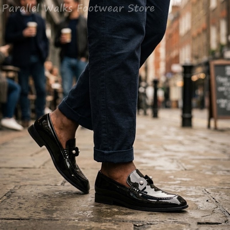 Heren zwarte lakleer imitatie  - Men'S Shoes Smart recensie en prijs