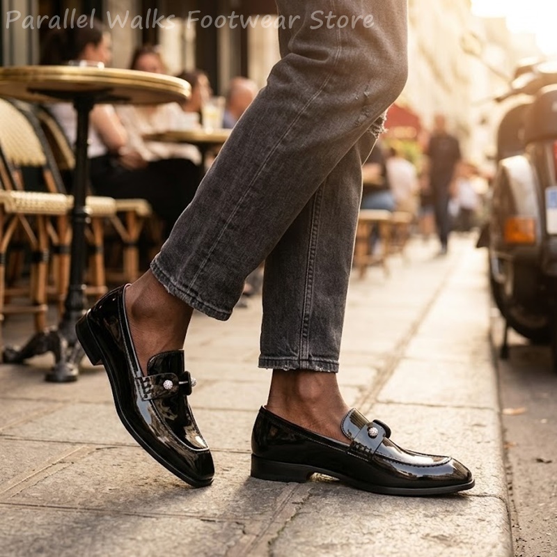 Heren zwarte lakleer imitatie  - Men'S Shoes Smart recensie en prijs