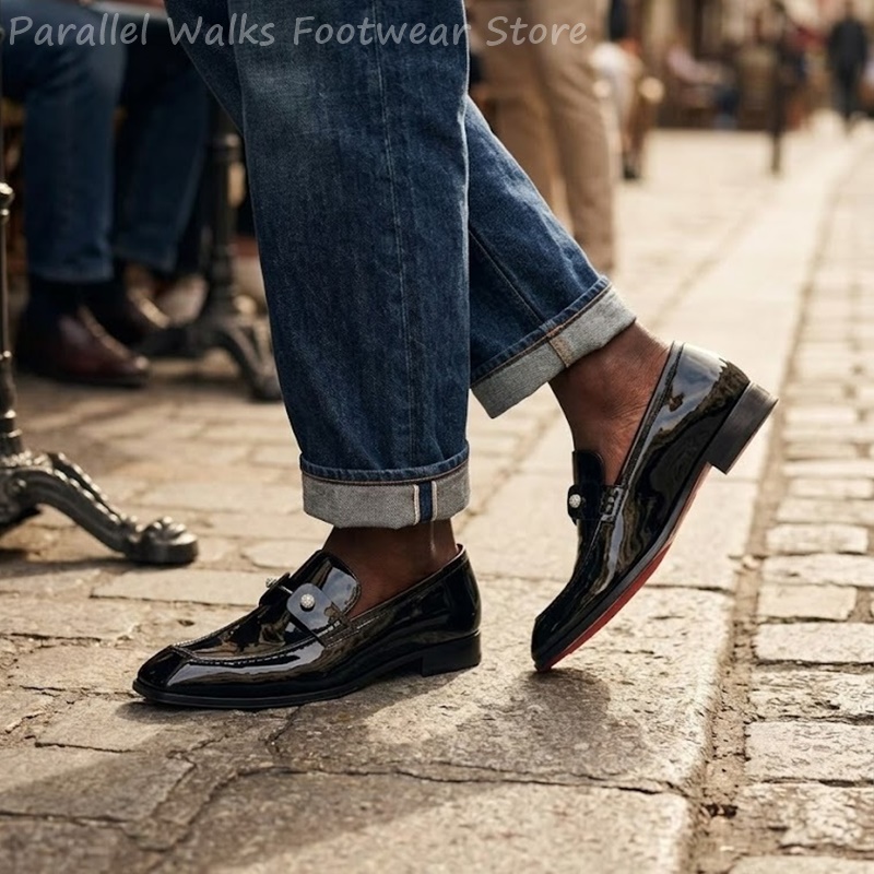 Heren zwarte lakleer imitatie  - Men'S Shoes Smart recensie en prijs